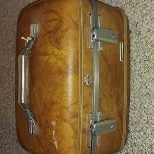 Vintage Brown American Tourister Small Tote Luggage